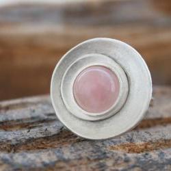 Silver and rose quartz ring - CHOOSE YOUR STONE