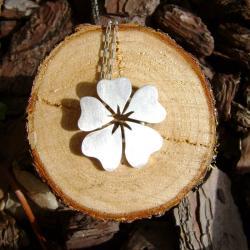 Silver flower pendant